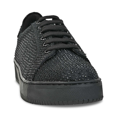 Rhinestone Lowtop Sneakers- Black