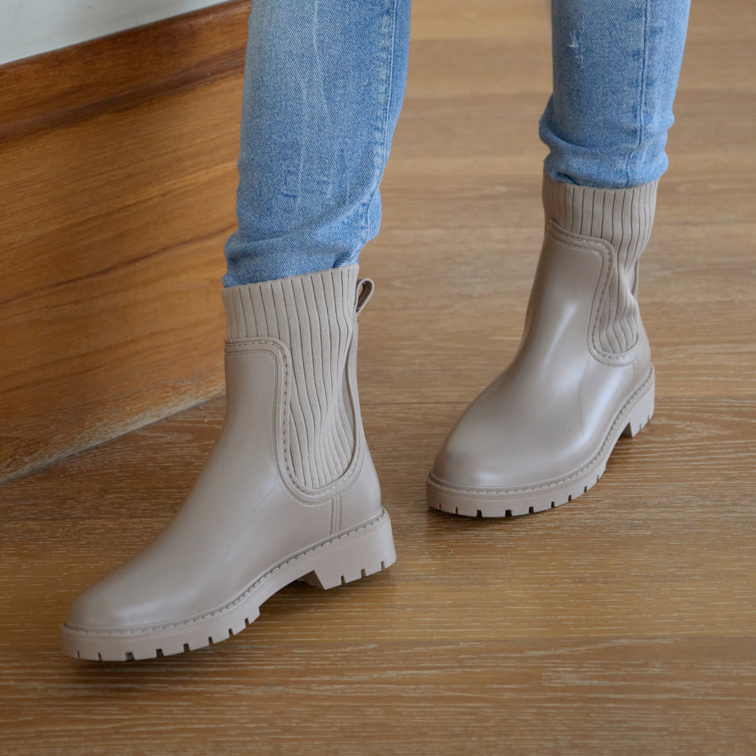 Beige Wellington Boots - Main Image