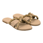 Chained in Beige Flats