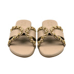 Chained in Beige Flats