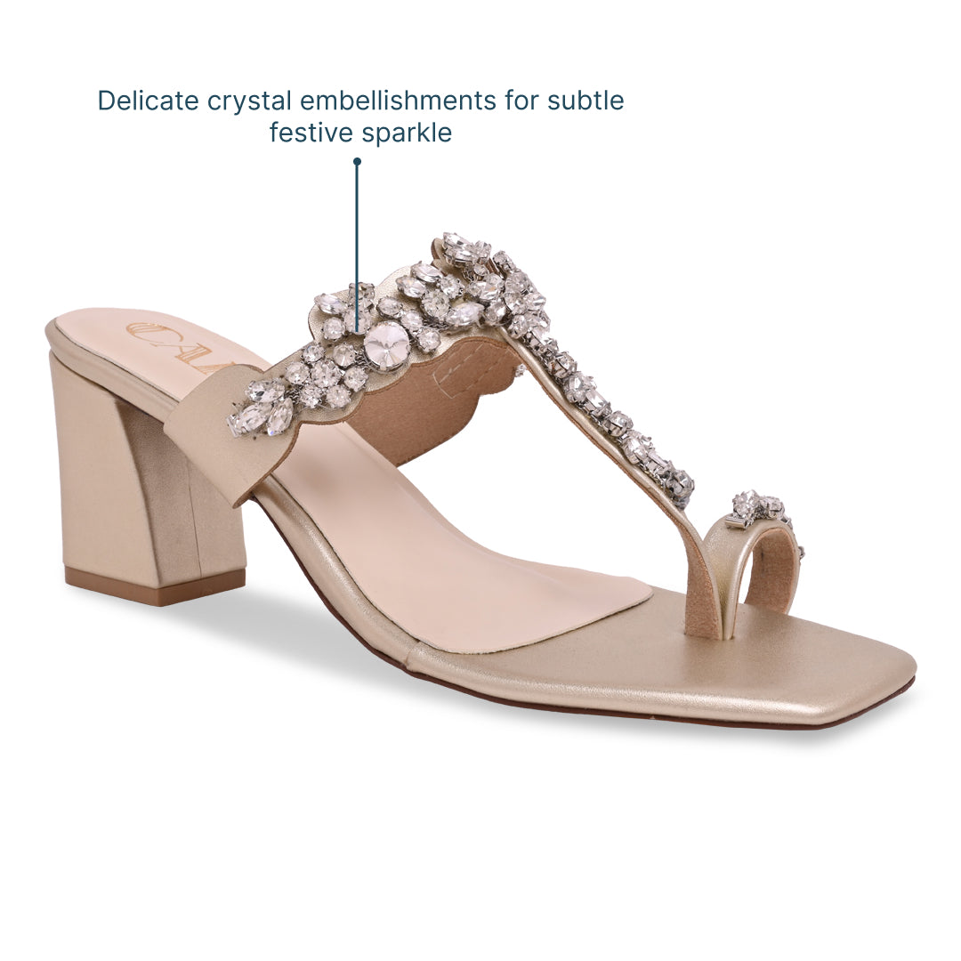 Crystal Bloom Toe Heel