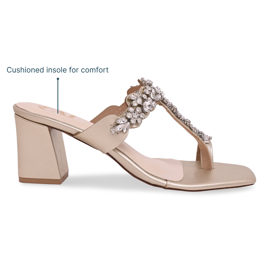 Crystal Bloom Toe Heel