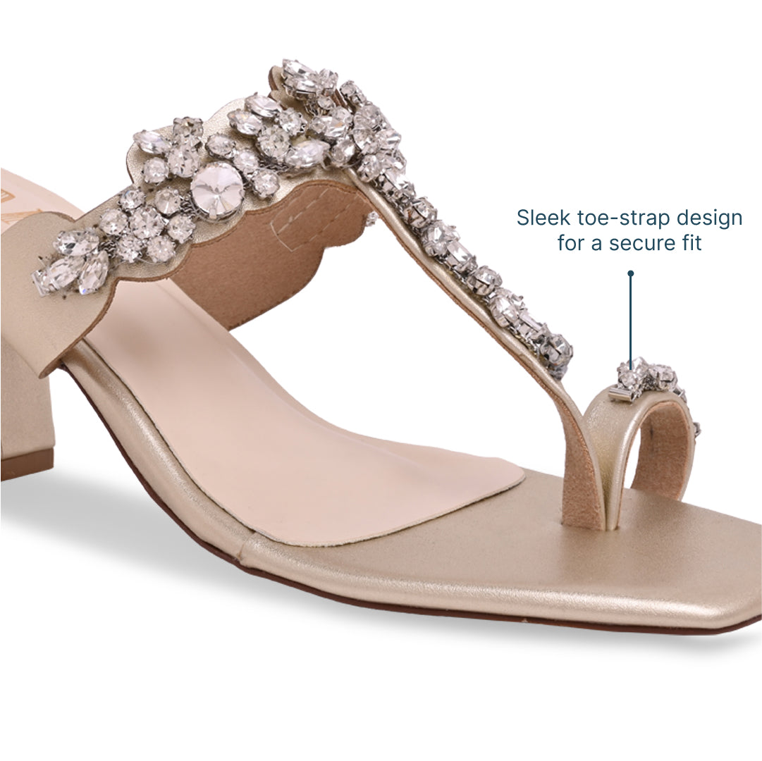 Crystal Bloom Toe Heel