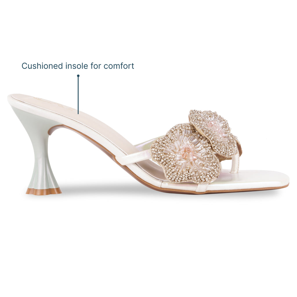 Coral Sparkle Heels