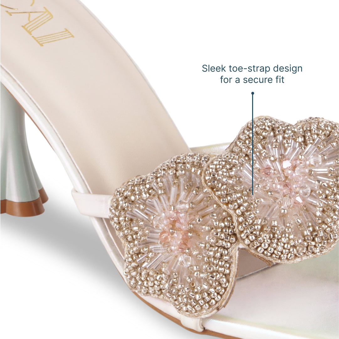 Coral Sparkle Heels