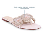 Coral Sparkle Flats