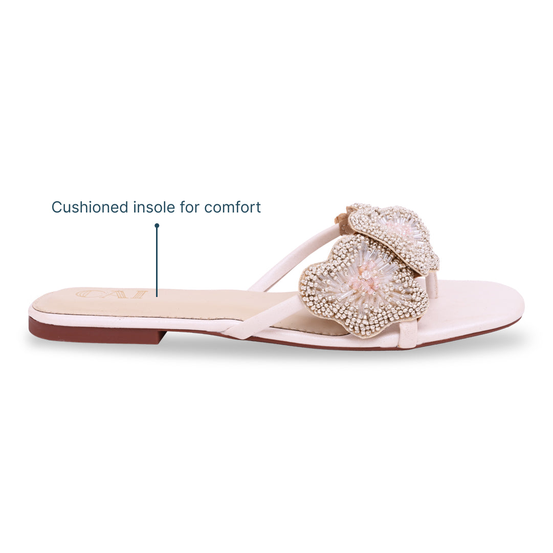 Coral Sparkle Flats