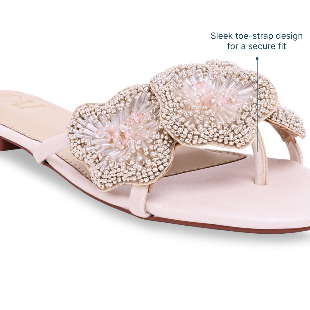 Coral Sparkle Flats