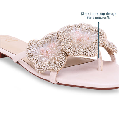 Coral Sparkle Flats