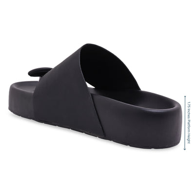 Bobble Head Black Thong Platform