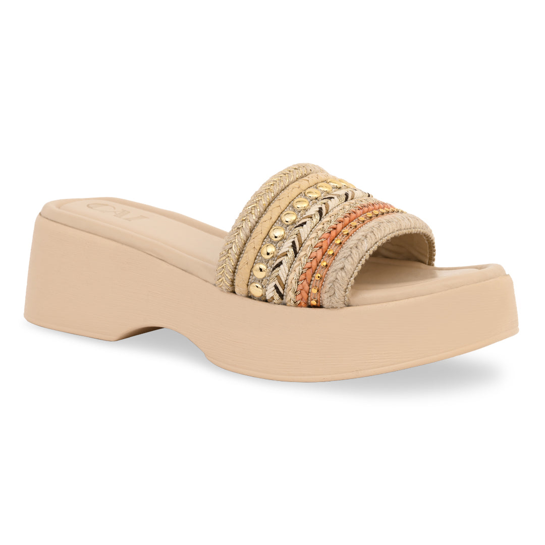 Dune Lace Peach Wedge