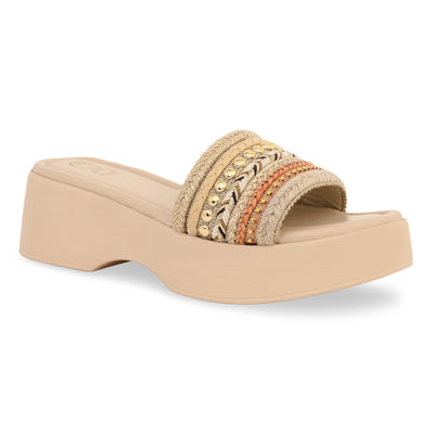 Dune Lace Peach Wedge