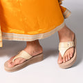 Gold Thong Eva Platform
