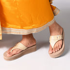 Gold Thong Eva Platform