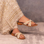 Ivory Pearlescent Tan Flats