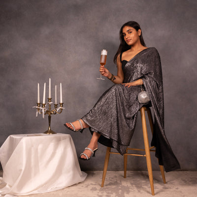 Diamond Lace Two Strap Black Heel