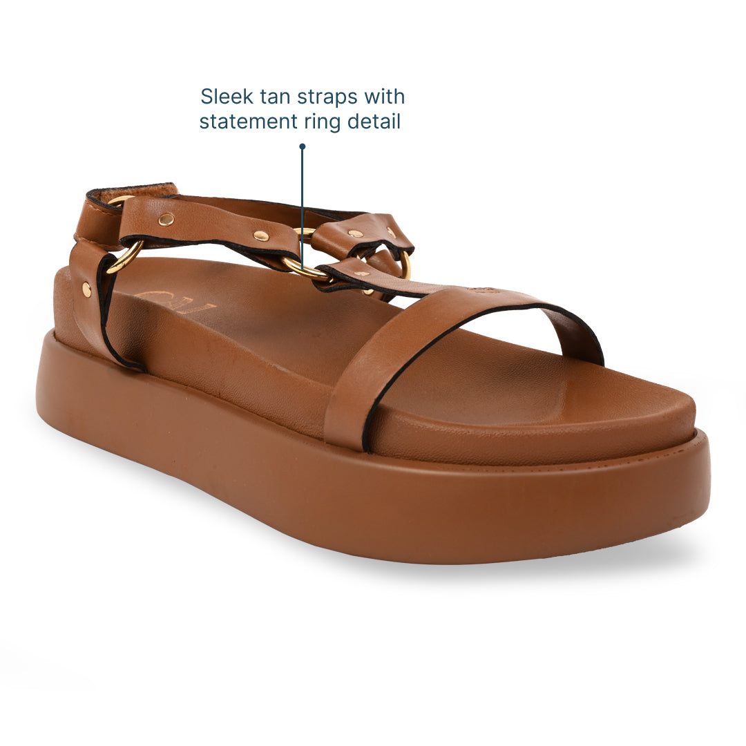Ring Strap Tan Platform