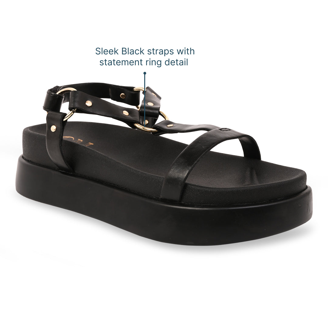 Ring Strap Black Platform