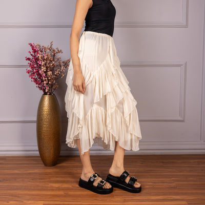 Gold Buckle Strap Black Platform