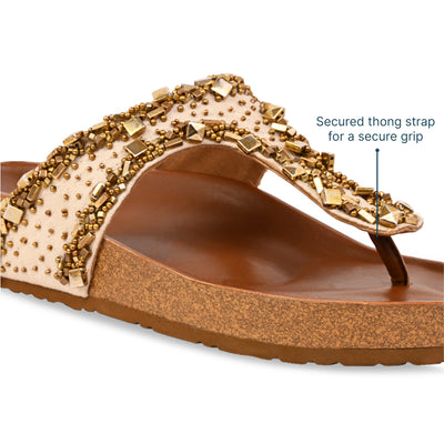 Golden Mirage Tan Slides