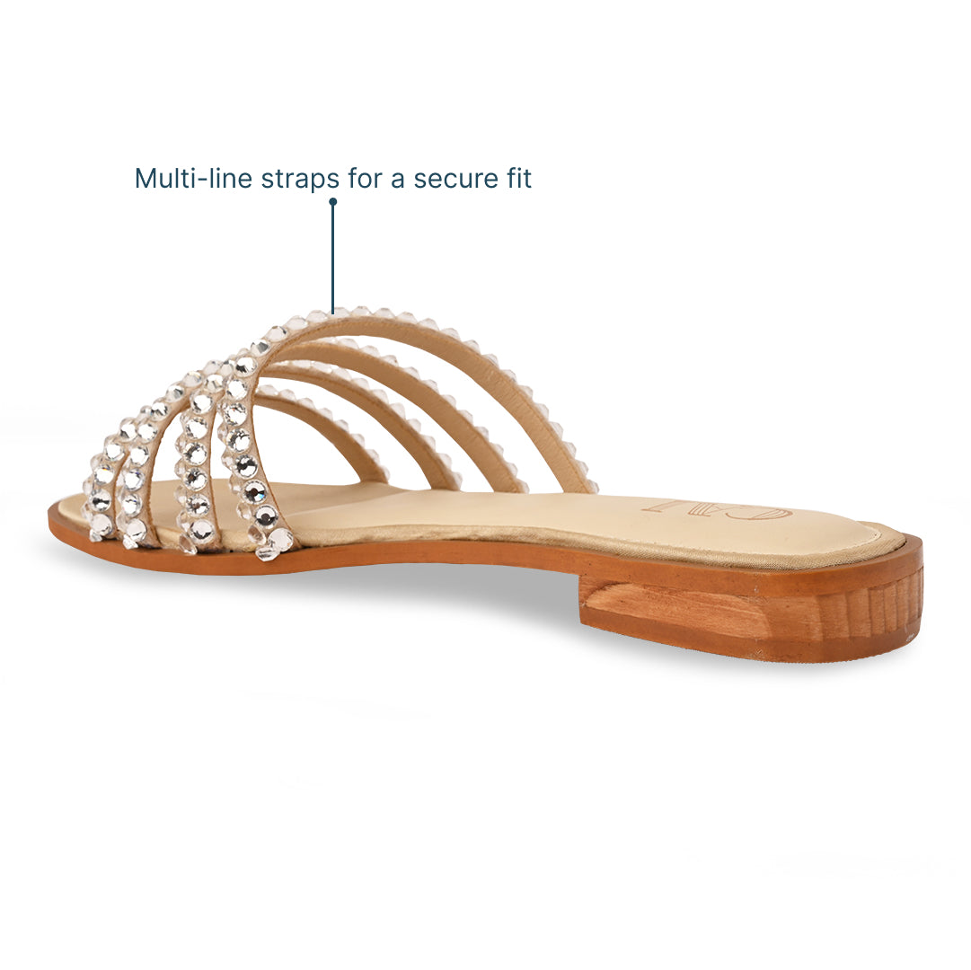 Multi Diamond Lace Gold Flat