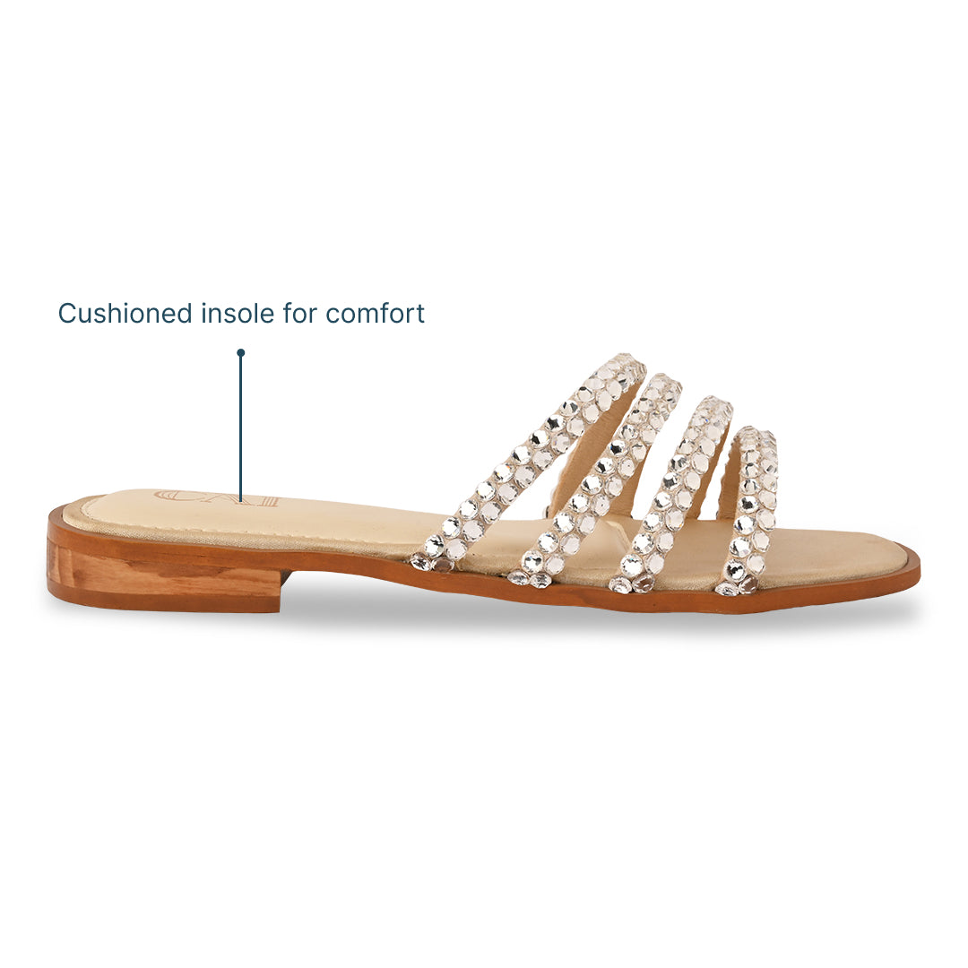 Multi Diamond Lace Gold Flat