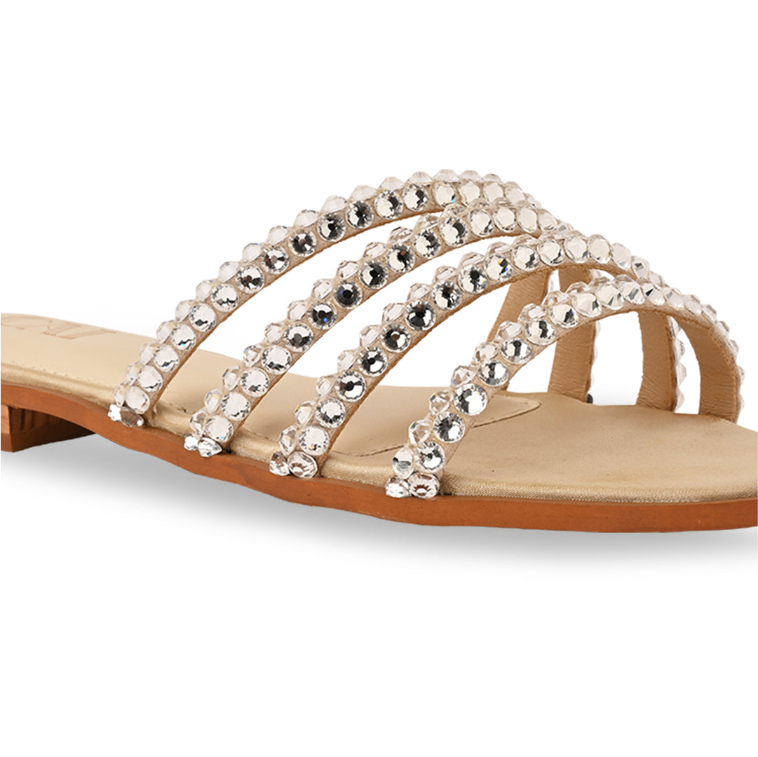 Multi Diamond Lace Gold Flat