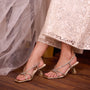 Diamond Stud Ankle Strap Heel