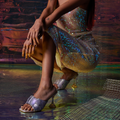 Illusion Mesh Heel