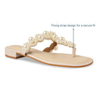 Luna Pearl Cream Flats