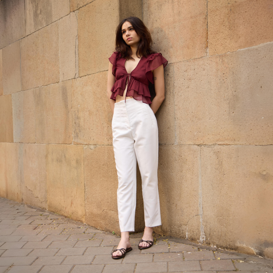 CrossLine Burgundy Flats