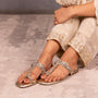 Crystal Bloom Toe Flat