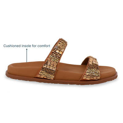 Golden Stone Tan Slides