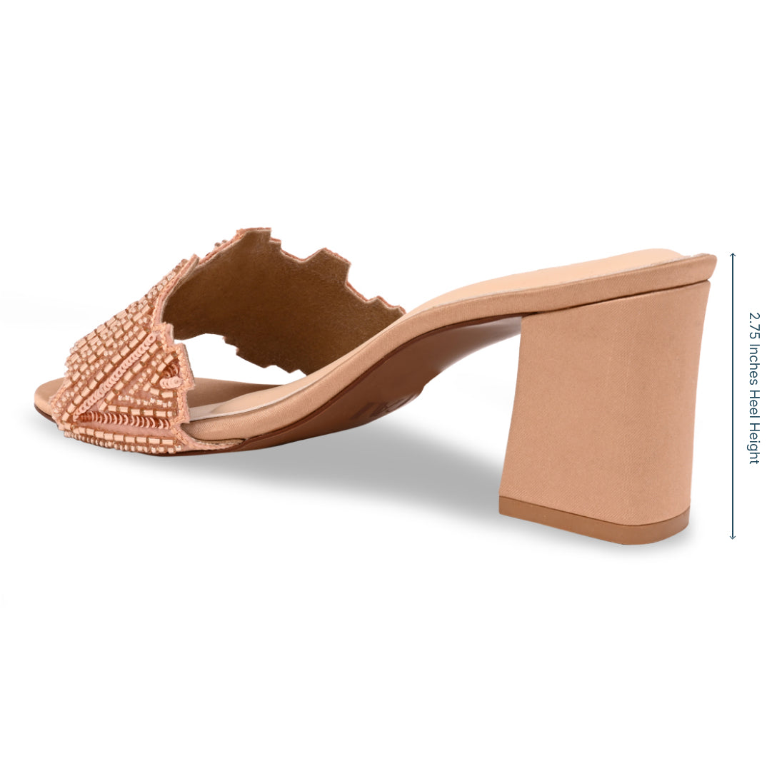 Dazzle Rosegold Line Heels