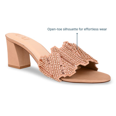 Dazzle Rosegold Line Heels