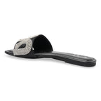 Diamond Fall Black Flats