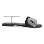 Diamond Fall Black Flats