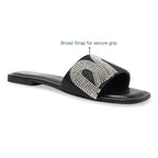 Diamond Fall Black Flats