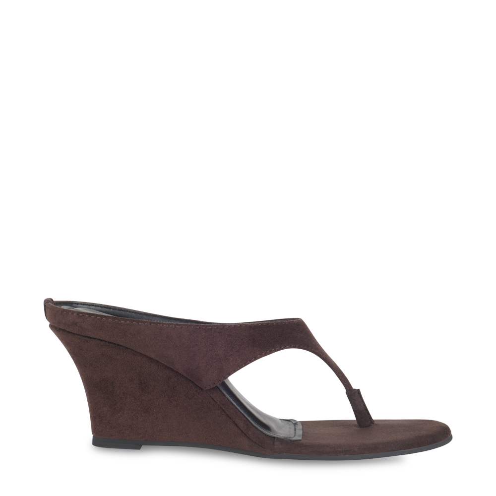 Cindy Suede Brown Wedge