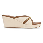 Canvas Rivet Tan Wedges