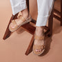 Nude Two Strap Slides