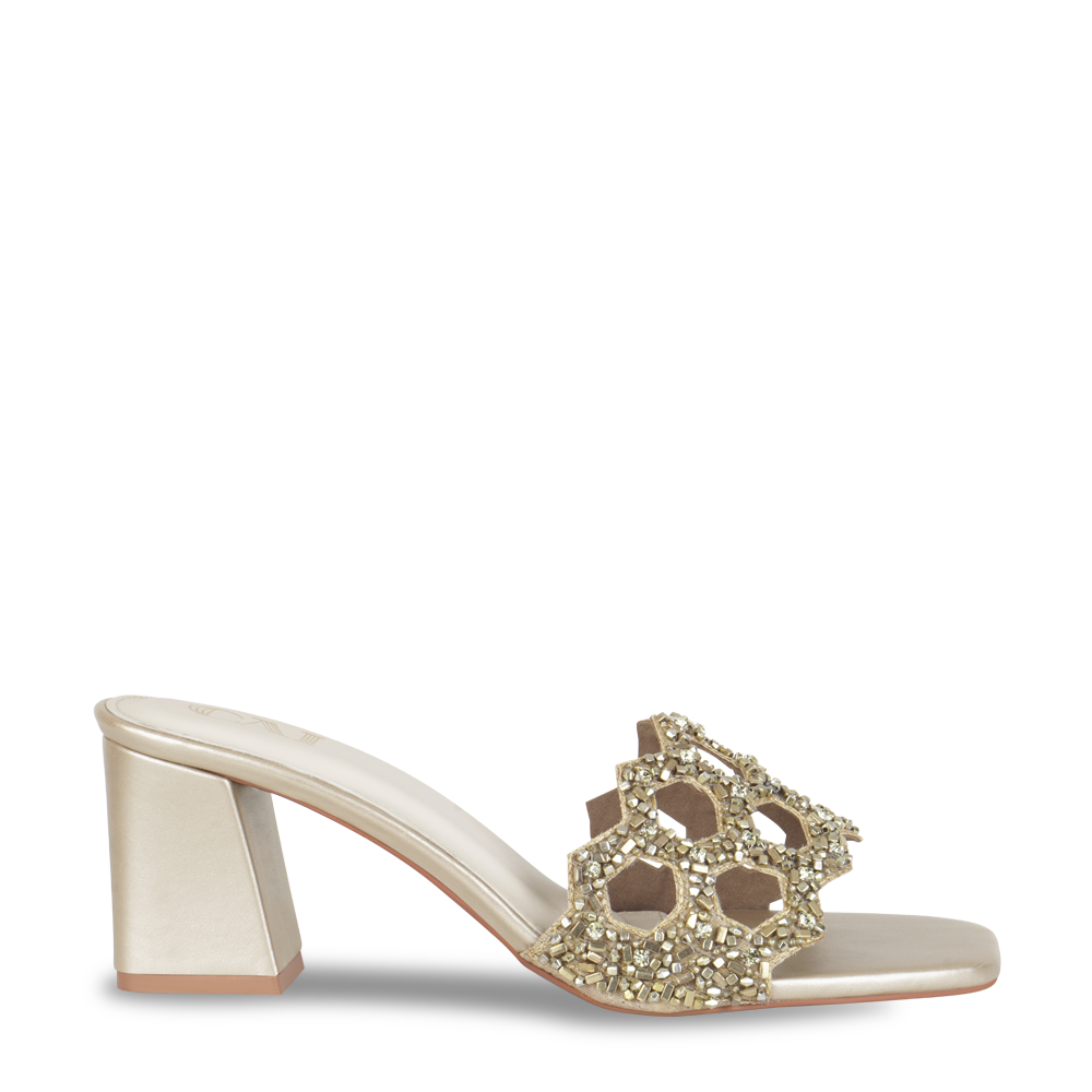 Mosaic Gold Heels