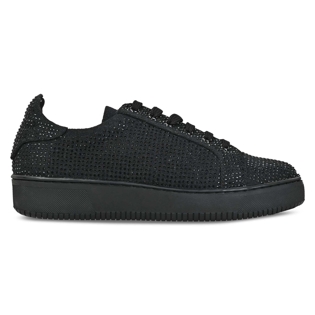 Rhinestone Lowtop Sneakers- Black