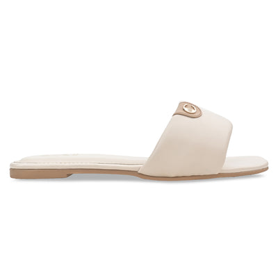 Beige Cushy Flats