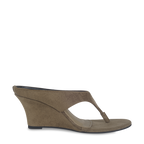 Cindy Suede Olive Wedge