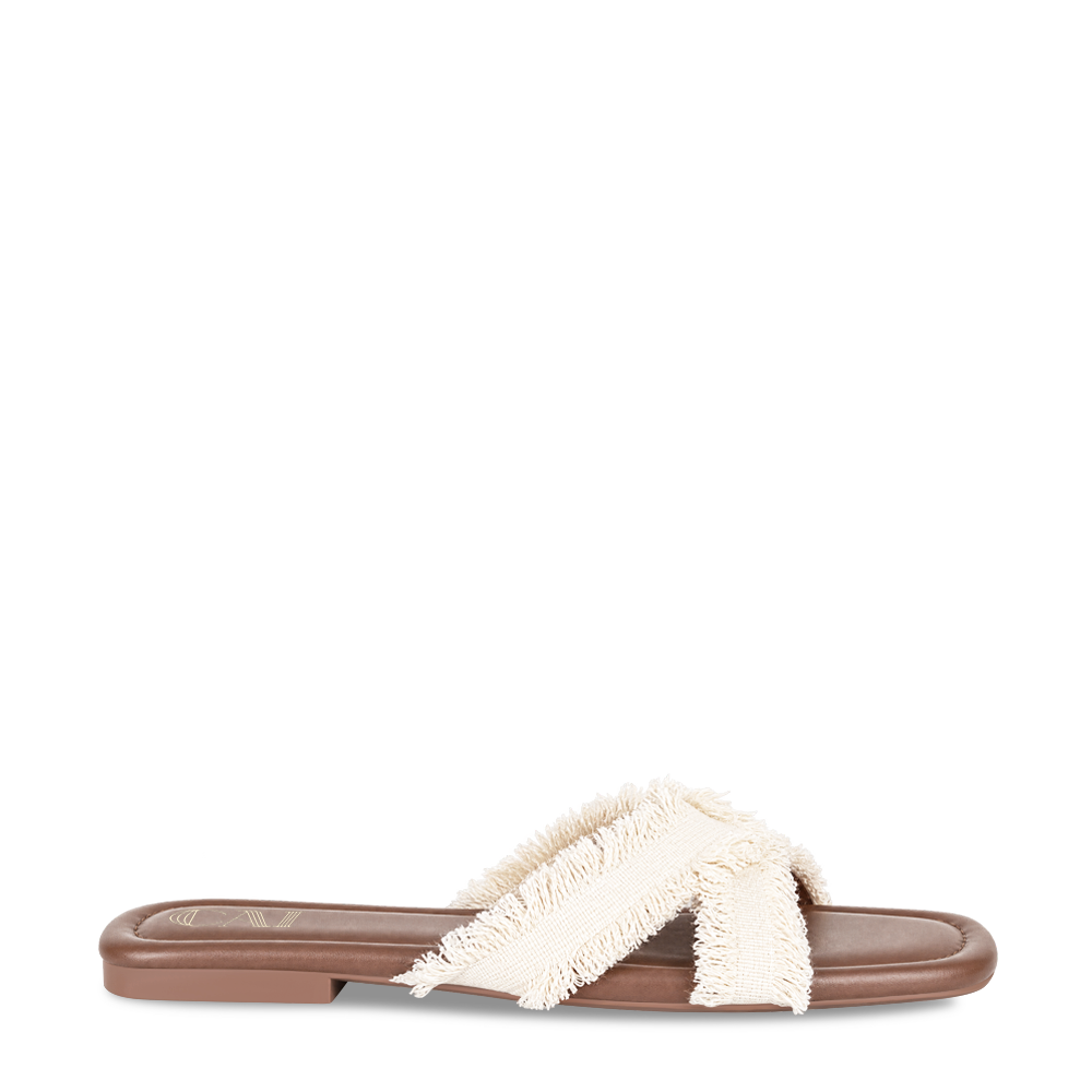 Cream Lacy Flats