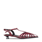 Webbed Maroon Slingback Heels