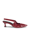 Ruche Red Sling Heel