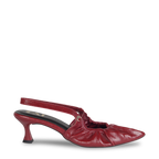Ruche Red Sling Heel