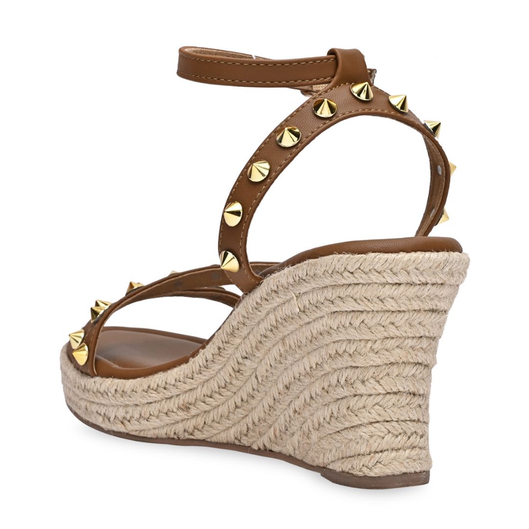 Tan Studded Wedges